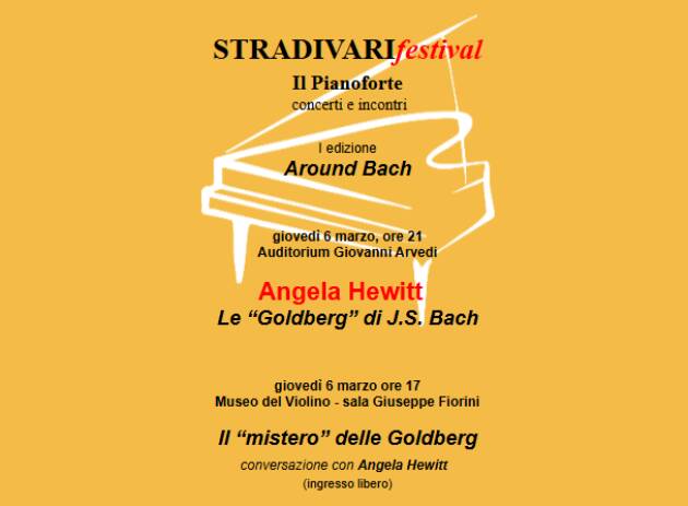 (CR) MDCV STRADIVARIfestival – Il Pianoforte Angela Hewitt interpreta le Variazioni Goldberg 