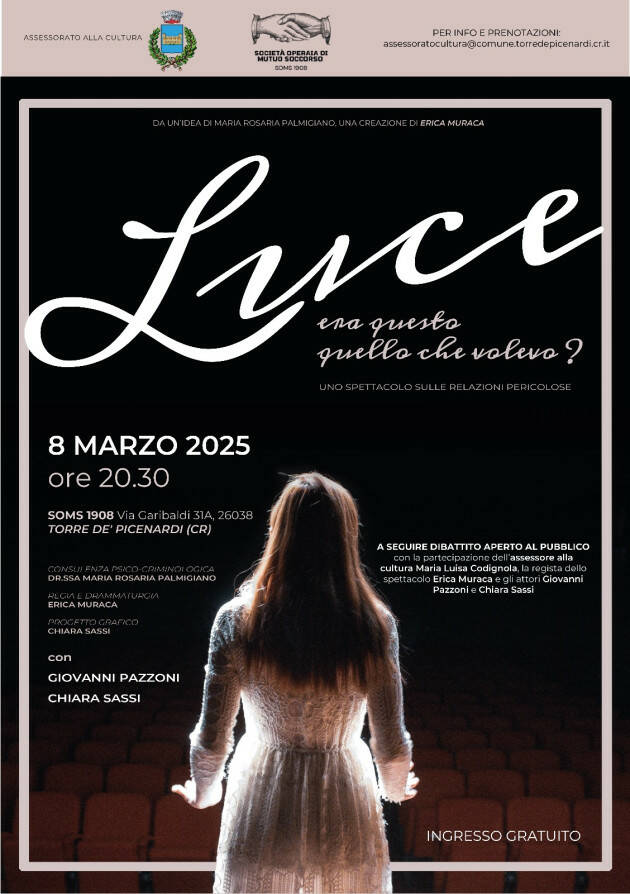 Torre de Picenardi (CR) – Teatro e prevenzione per l’8 marzo
