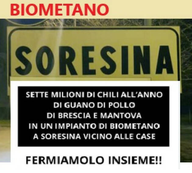 Legambiente Cremona critica sull’impianto Biometano a Soresina