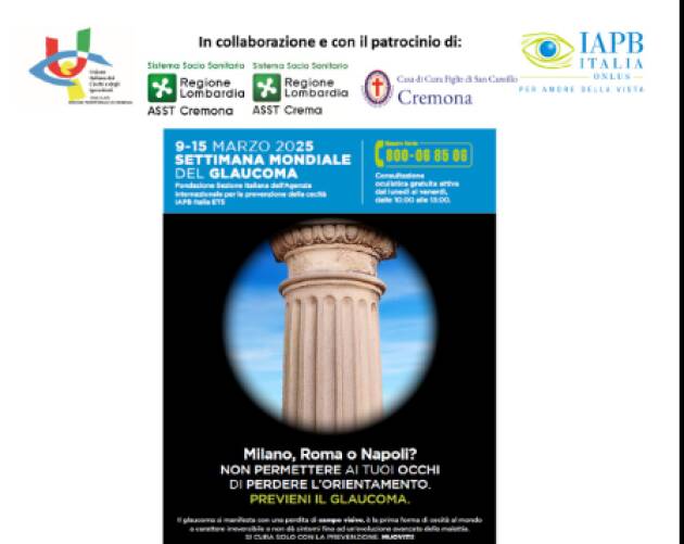 U.I.C.I. di Cremona  Settimana Mondiale del Glaucoma 2025