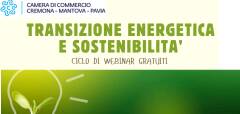 TRANSIZIONE ENERGETICA E SOSTENIBILITA’ Ciclo di webinar gratuiti  del 19 marzo