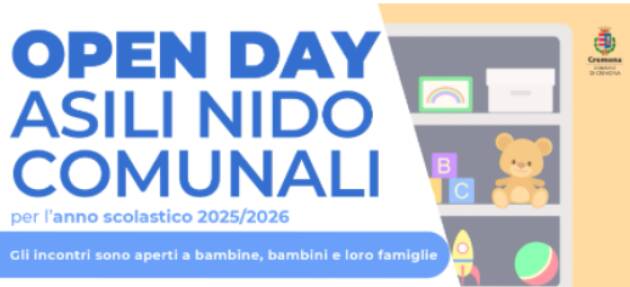 (CR) Dal 24 marzo al 9 aprile open day negli asili nido comunali