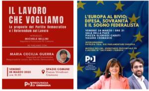 Lavoro, Referendum ed Europa due iniziative del PD di Cremona Venerdì 28 marzo