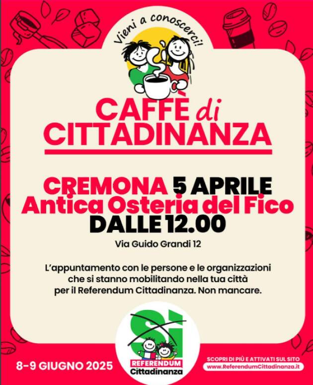 (CR) Referendum Unisciti al Caffè di Cittadinanza: il cuore pulsante del cambiamento!