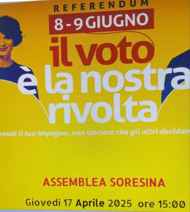 Verso I Referendum 8-9 giugno Assemblea a Soresina