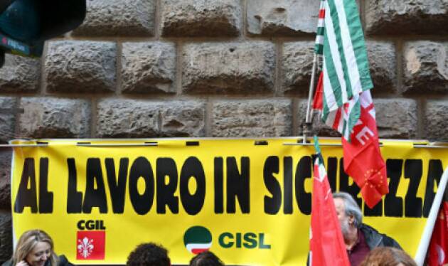 VEGA MORTI SUL LAVORO IN ITALIA SI CONTANO GIÀ 138 DECESSI. +16% RISPETTO AL 2024.