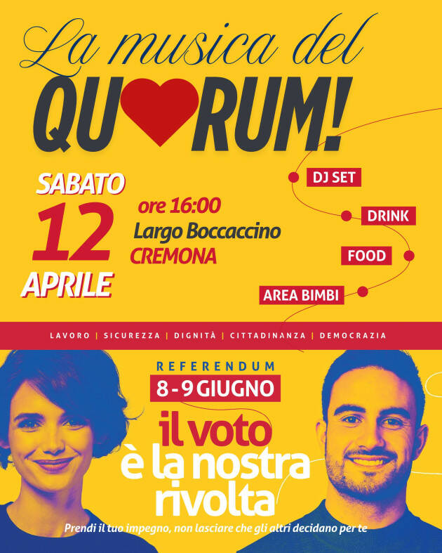  5 SI al Referendum: Cremona si mobilita per il quorum