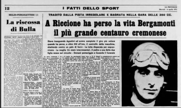 Anche il Comune di Gussola a Riccione per ricordare Angelo Bergamonti