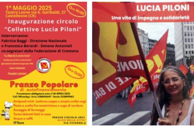 Rif. Comunista inaugura Circolo di Castelleone 'Collettivo Lucia Piloni'