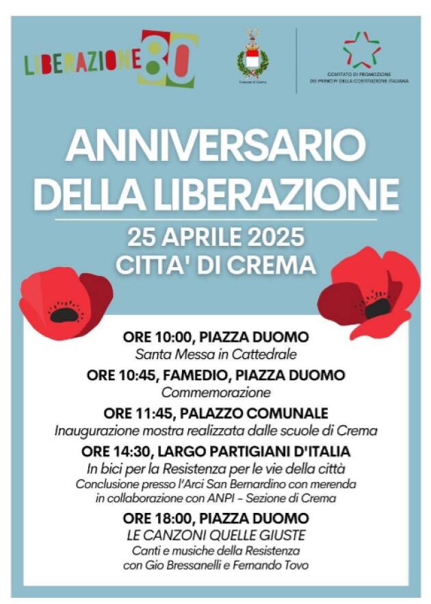 Crema Lutto per il Papa e Festa della Liberazione possono stare assieme