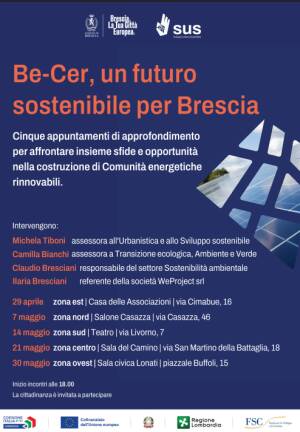 Brescia COMUNITÀ ENERGETICHE RINNOVABILI INCONTRI