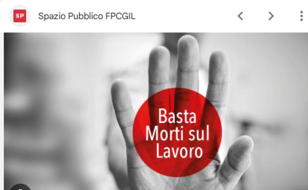 UN’ALTRA MORTE SUL LAVORO. NON È UNA FATALITÀ, È UN CRIMINE SOCIALE