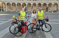 Tappa a Cremona del 'Viaggio della Solidarietà' partito da Vercelli