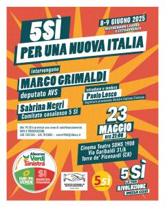 Lavoro, cittadinanza: a Torre de’ Picenardi serata suireferendum con Marco Grimaldi