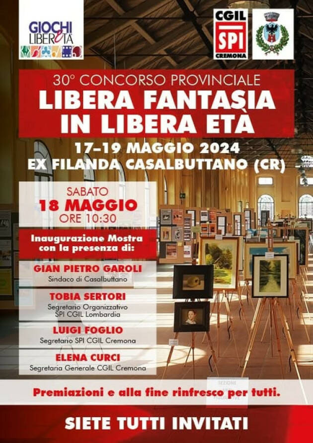 Anziani Libera Fantasia in Libera Età: Cremona l'inaugurazione della mostra è sold-out
