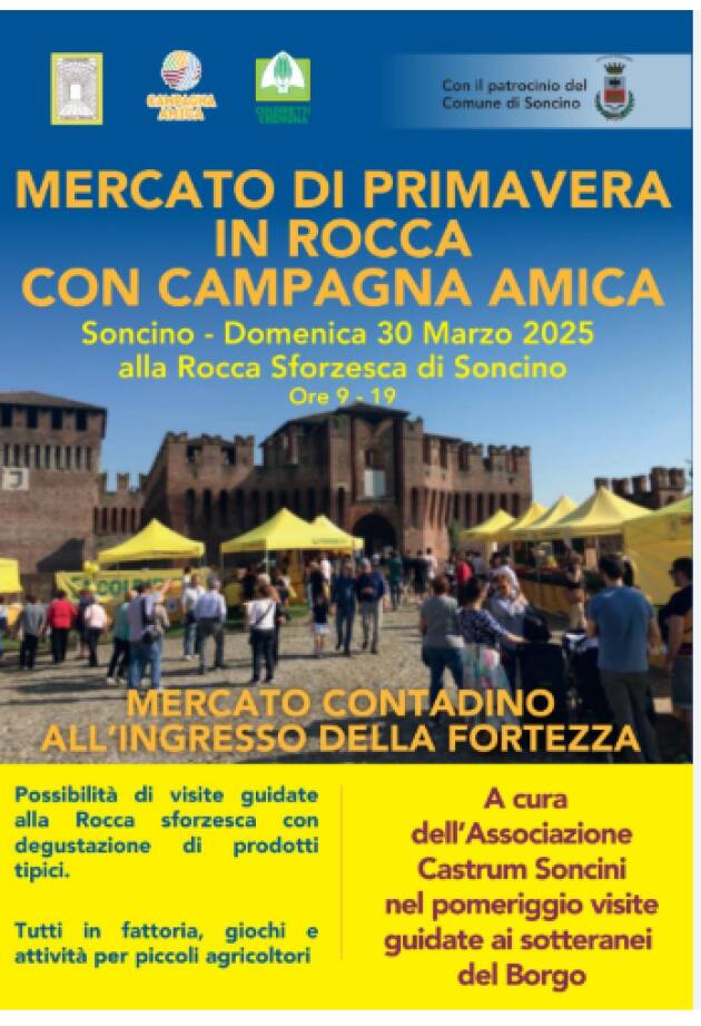 Coldiretti Il mercato di Campagna Amica alla Rocca Sforzesca di Soncino