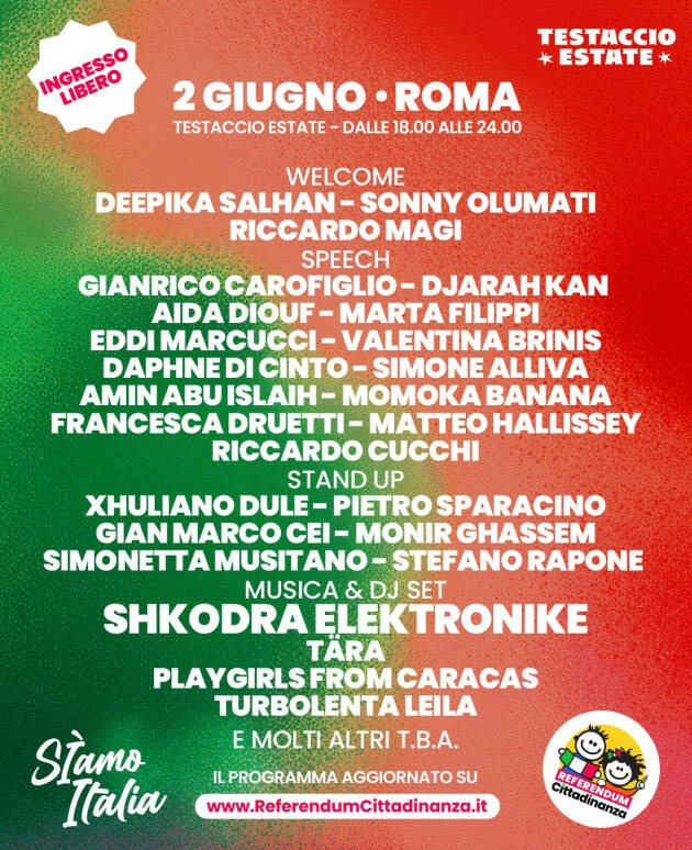 Roma Referendum Cittadinnaza - 8 Giorni - Abbiamo una sorpresa da Eurovision!