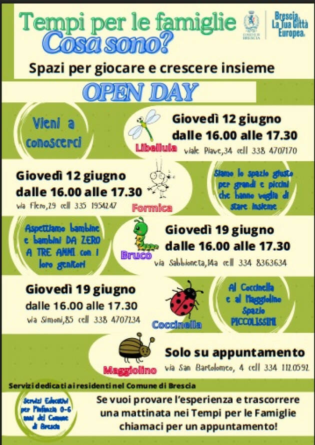Brescia OPEN DAY TEMPI PER LE FAMIGLIE 2025