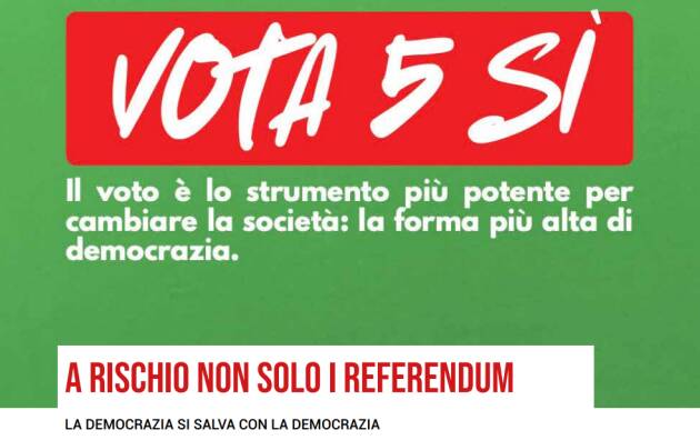 Referendum il numero 16 di Restart Vota 5 SI