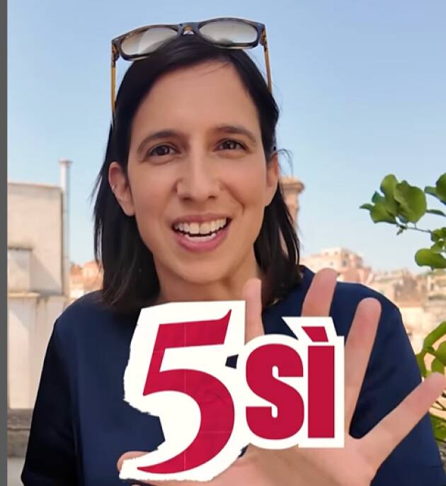 Referendum L'appello di Elly Shlein : 5 SI ai 5  quesiti Più diritti per tutti