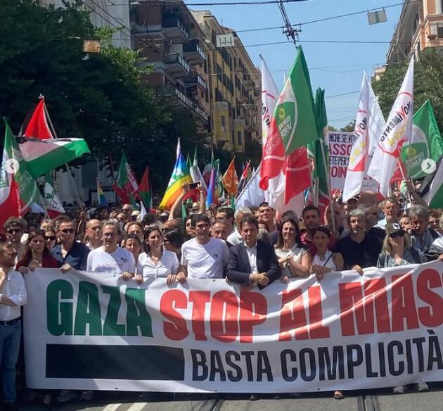 Per Gaza PD-AVS e M5S portano 300 mila cittadini