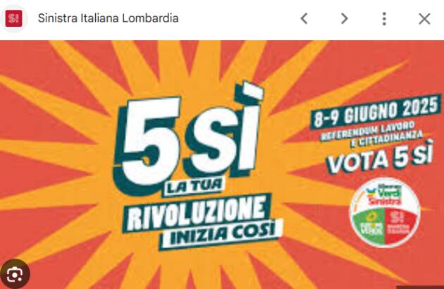 Sinistra Italiana Referendum su lavoro e cittadinanza | Paolo Losco
