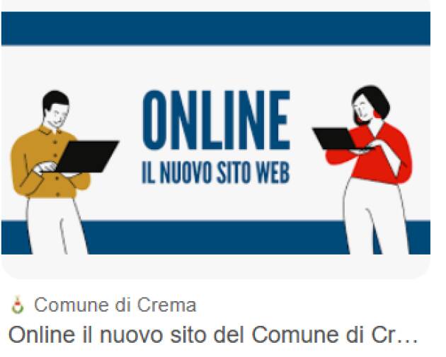 Il Comune di Crema lancia il nuovo sito web