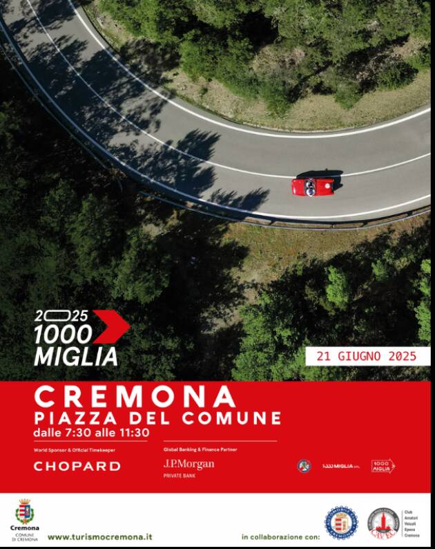 Il 21 giugno la 1000 Miglia passa da Cremona