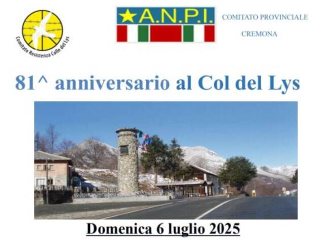 Con l'ANPI Cremona a Colle del Lys nell'81° anniversario della strage di partigiani