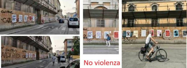 (CR) In via Palestro affissi una ventina di poster contro la violenza sulle donne