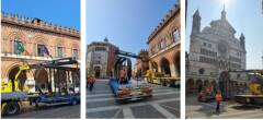 (CR) Consolidamento archi di Palazzo Comunale, iniziata la seconda e ultima fase