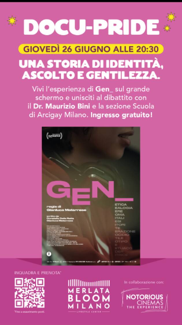 Evento Merlata Bloom Milano e NOTORIOUS Cinemas Milano Merlata  sui temi LGBTQIA+