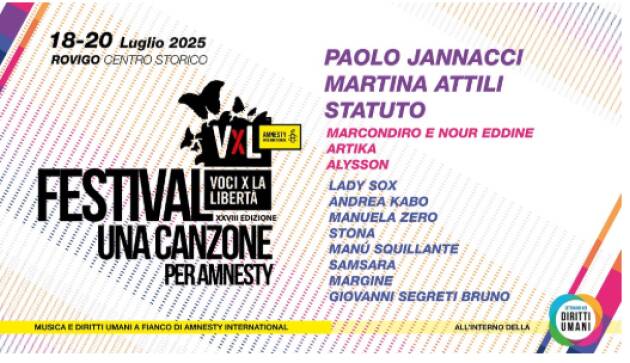 ECCO LA 28ª EDIZIONE DI “VOCI PER LA LIBERTÀ – UNA CANZONE PER AMNESTY”