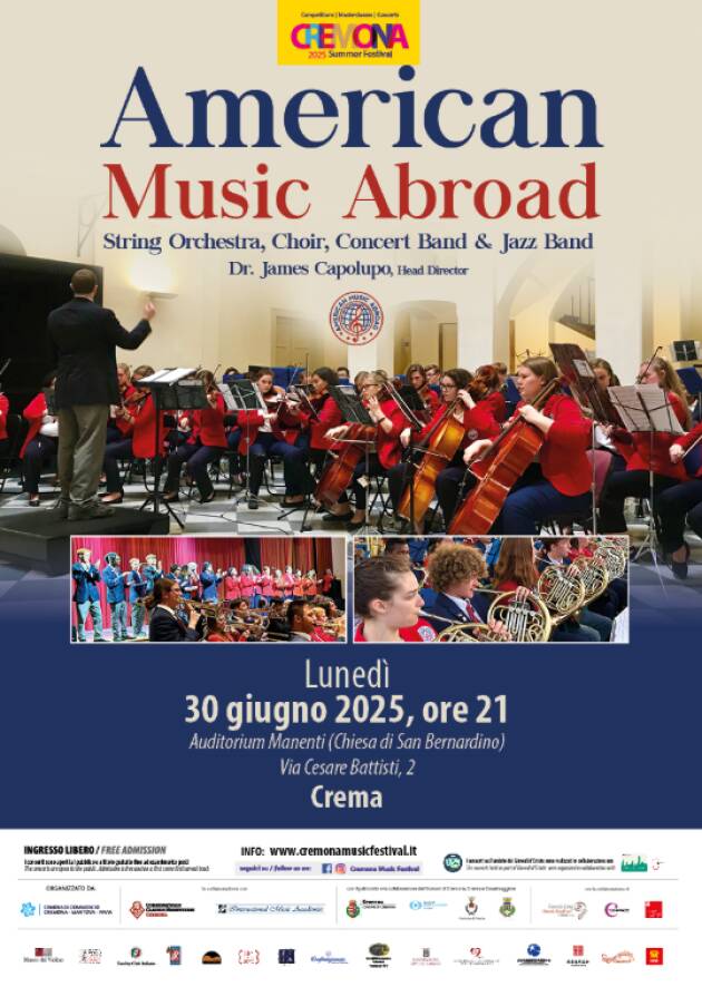Crema Il ritorno di American Music Abroad – Bronze Tour (USA)