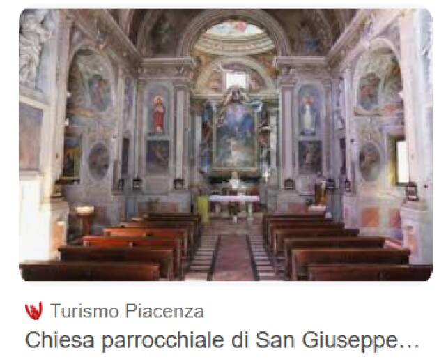 (PC) Anziani Terza età, martedì 8 luglio visita guidata alla chiesa di San Giuseppe