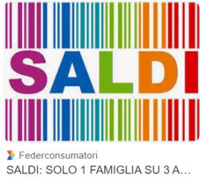 Federconsumatori Saldi estivi: il 37,8% delle famiglie acquisterà a saldo, 