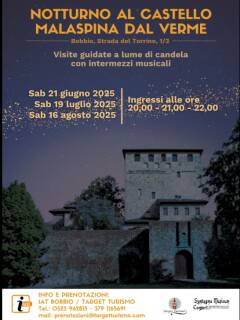 Bobbio visite guidate in notturna del Castello Malaspina dal Verme Evento 19 luglio
