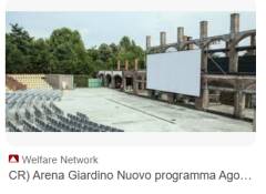Cinema Cremona Arena Giardino fino al 24 luglio 2025