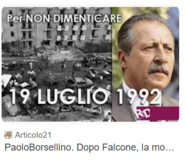 Borsellino: Ruotolo (Pd), verità storica esiste già: non fu solo mafia