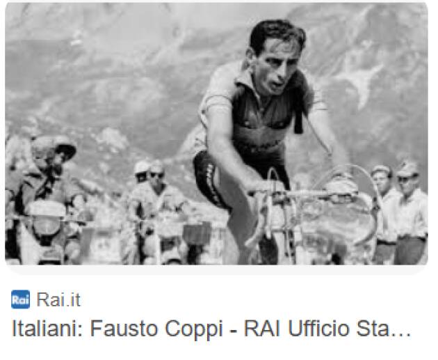 Fausto Coppi, noto come 'Il Campionissimo'