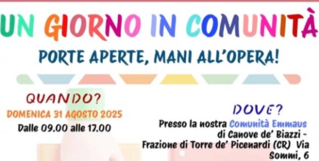 Emmaus  Un appuntamento per domenica 31 AGOSTO!