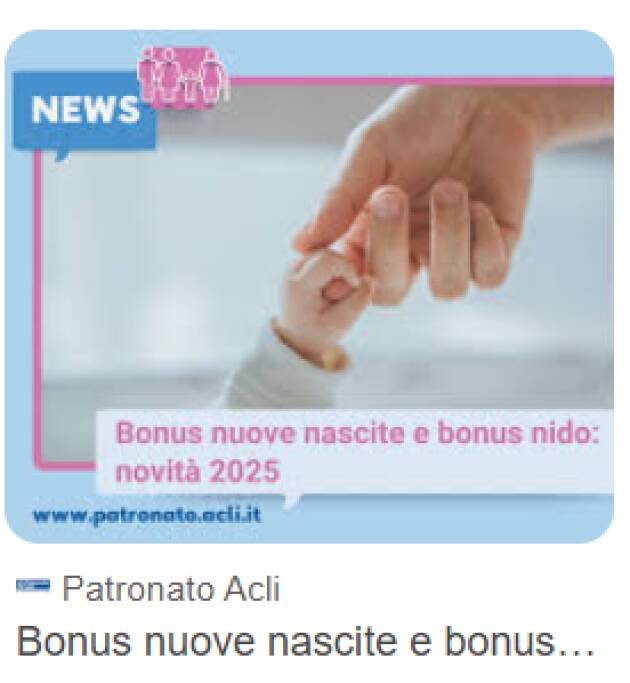 INPS : Sostegno alla genitorialità, estesi i termini per richiedere il Bonus Nuovi Nati'