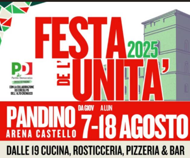  È in arrivo la grande Festa de l'Unità di Pandino Pandino