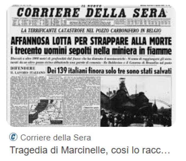 Marcinelle, il 7 e 8 agosto Pd in Belgio in memoria della strage