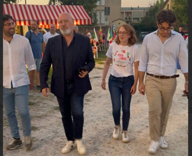 Festa Unità Pandino, Stefano Bonaccini tra volontari e temi internazionali