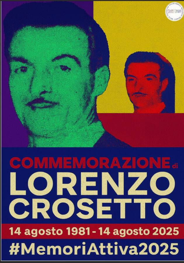 CNDDU 14 agosto 2025, Torino, 44 anni dopo il sequestro di Lorenzo Crosetto