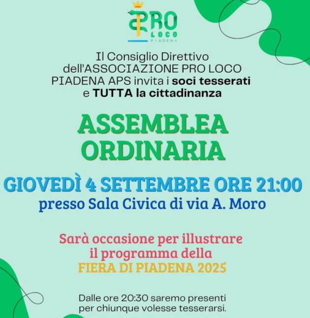 Pro-Loco Piadena in assemblea