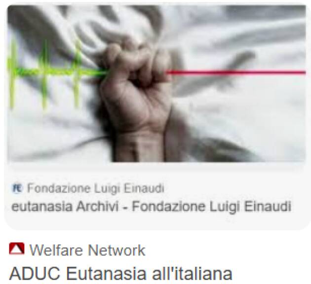 ADUC Eutanasia all’ìitaliana consumata a Milano. Avanti il prossimo…