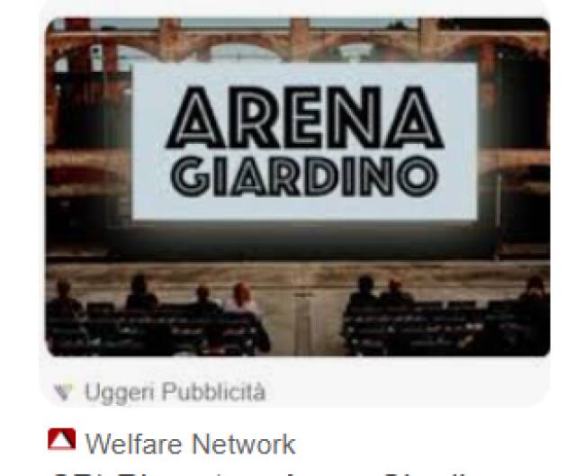 (CR( Arena Giardino Programma dal 21 al 28 Agosto