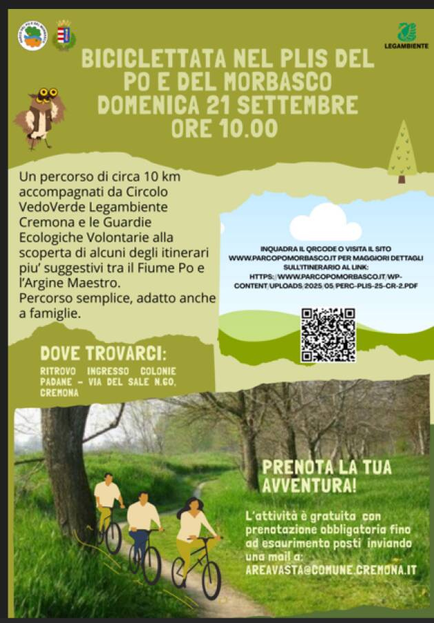 (CR) Biciclettata nel Plis del Po e del Morbasco